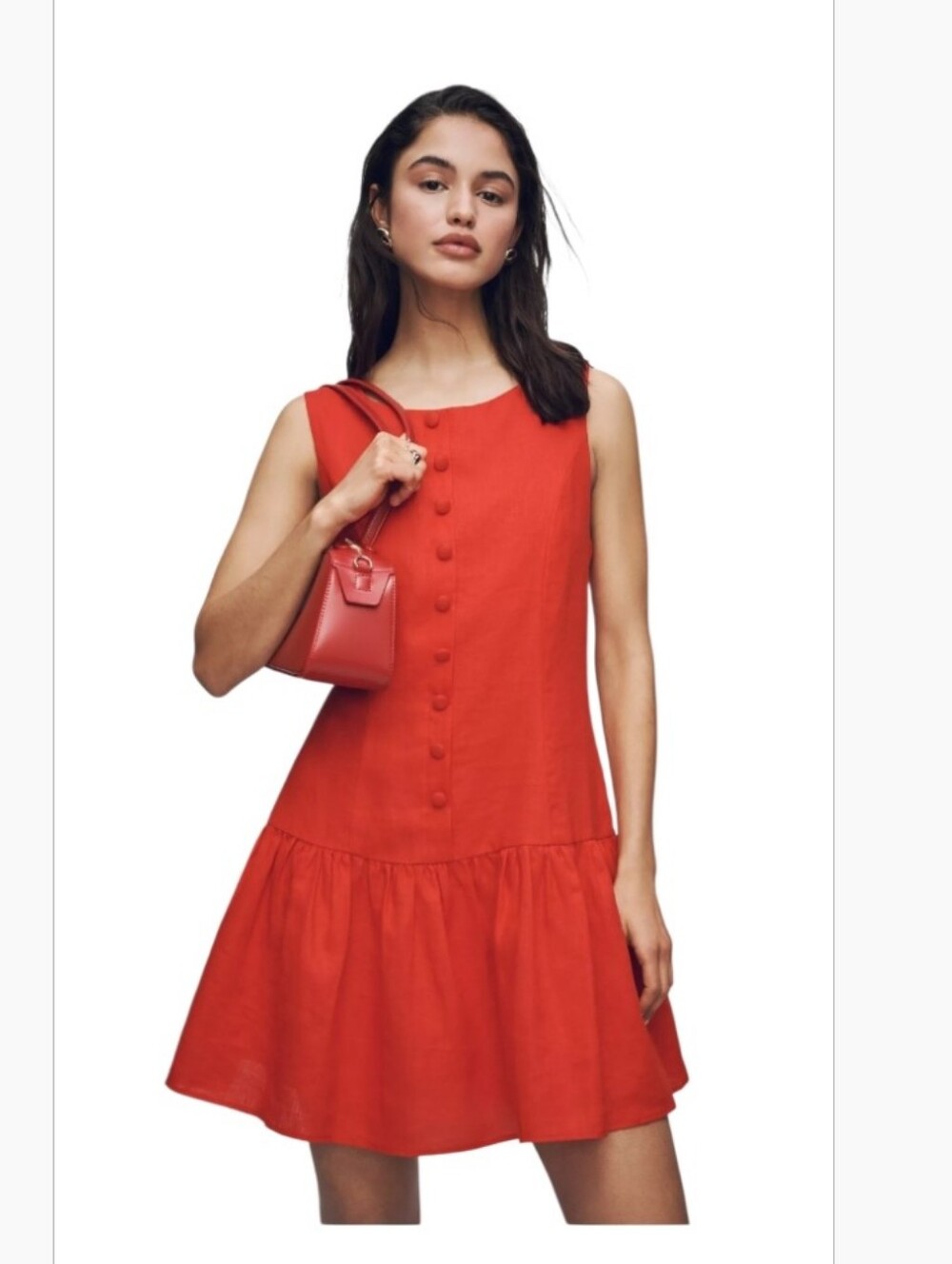 NWOT. WAYF Martini Mini Dress Anthropologie Sz. XL Red